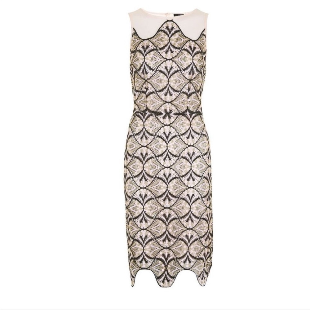 Topshop Embroidered Mini Dress. US 4 - RN125139